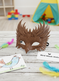 Intricate Feathered Bird Mask for Kids - 3D Printed Fancy Dress & Party Mask