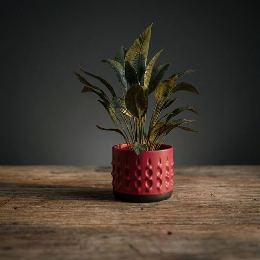 Dimple Planter with Drip Tray